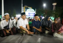 Nonton Bareng Lomba MTQ, Ribuan Warga Padati Simpang Lima hingga Malam Hari