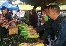 Hadapi Tingginya Harga Kebutuhan Pokok, Kodim 0705/ Magelang Gelar Pasar Murah