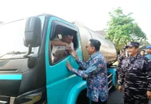 TNI AL, Pemkab Pati dan Lindu Aji Bantu Air Bersih