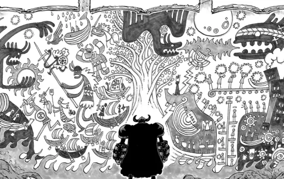 One Piece: Mural Adam Tree Ramalkan Naga Loki - RRI.co.id