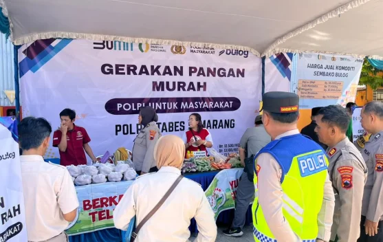 Polrestabes Semarang Gelar Gerakan Pangan Murah “Polri untuk Masyarakat”