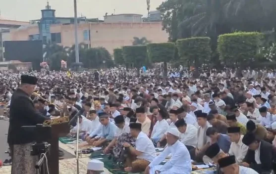 Salat Id di Simpanglima, Ribuan Jemaah Diajak Peduli Sosial Hingga Lingkungan