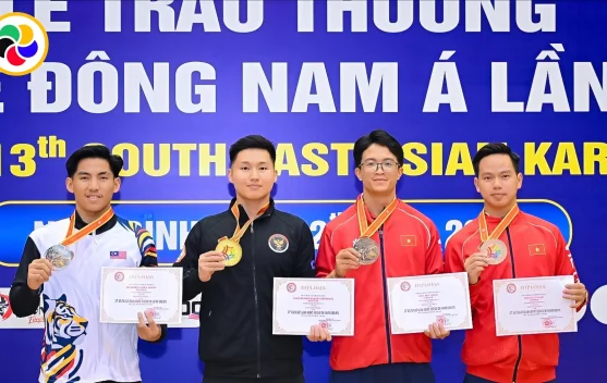 Christo Raih Emas di Kejuaraan Karate ASEAN ke-13 di Vietnam