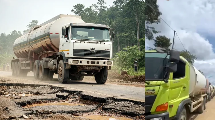 Dihajar Truk ODOL, 51 Km Jalan Penghubung Kubar-Kalteng Rusak Berat