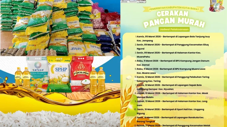 Pemkab Kubar Luncurkan Gerakan Pangan Murah di 13 Kecamatan, ini Jadwalnya
