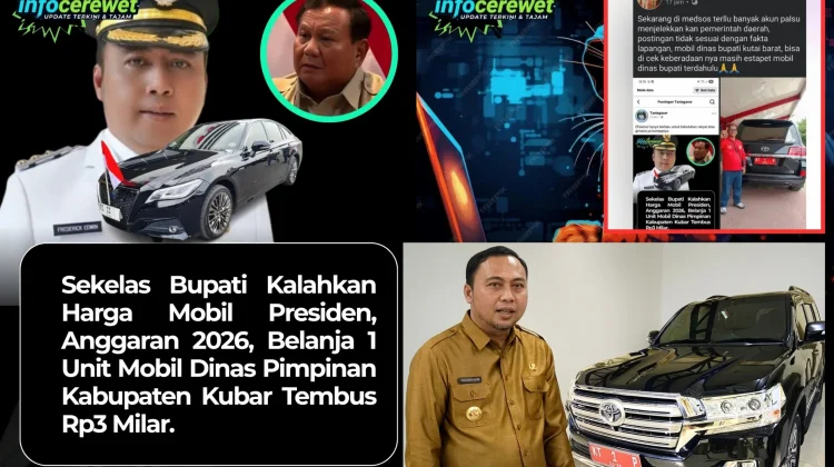 Penjelasan Pemkab Kubar Soal Anggaran Mobil Dinas Senilai Rp3 Miliar