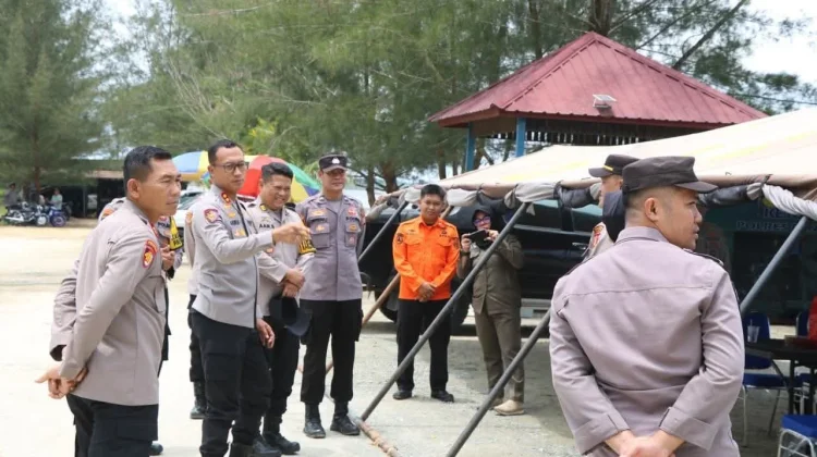 Kapolres PPU Tinjau Pos Pengamanan Arus Balik Lebaran