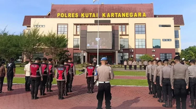 Apel Pagi Polres Kukar Tekankan Disiplin dan Pelayanan