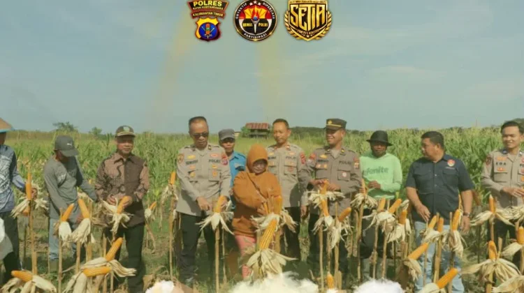 Polres Kutai Kartanegara Gelar Panen Raya 1 Ton Jagung