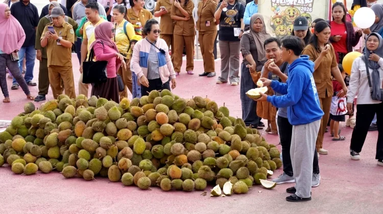 Ribuan Warga Serbu Durian Gratis di Festival Durian Sendawar