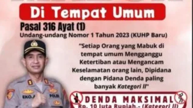 Polres Mahulu Imbau Larangan Mabuk di Tempat Umum