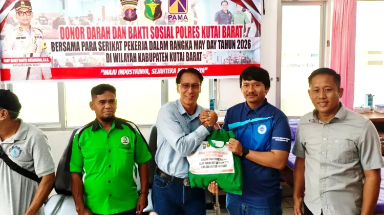 Buruh di Kutai Barat Peringati May Day dengan Bakti Sosial Donor Darah
