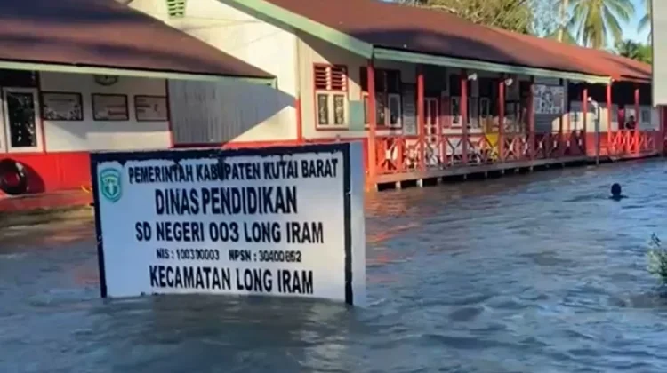 Banjir Rendam Long Iram, Debit Air Masih Naik Perlahan