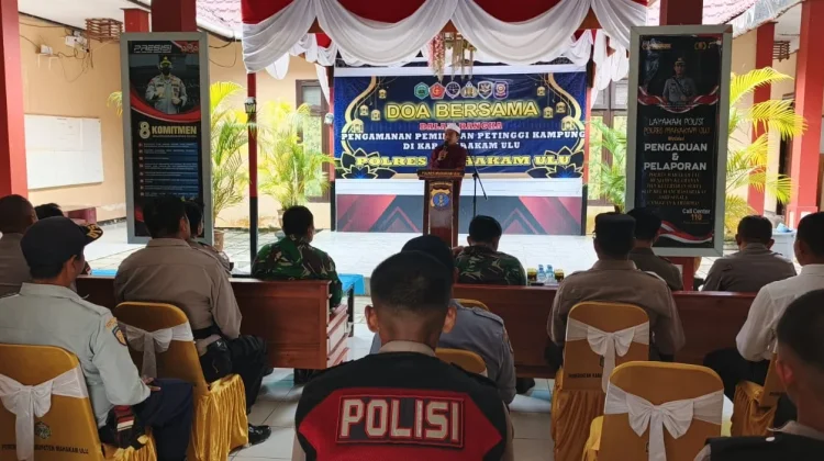 Gelaran Doa Bersama Polres Mahulu jelang Pengamanan Pemilihan Petinggi Serentak