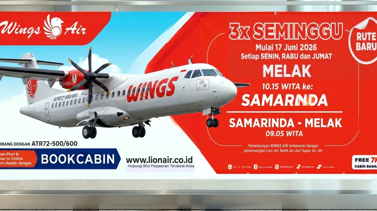 Wings Air Uji Coba Penerbangan Samarinda–Melak Tiga Kali Seminggu