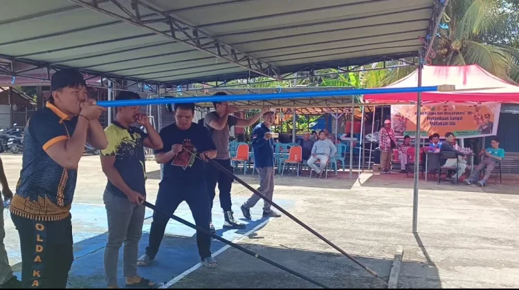 Menyumpit dan Begasing Semarakkan Hari Bhayangkara Ke-80 di Mahulu