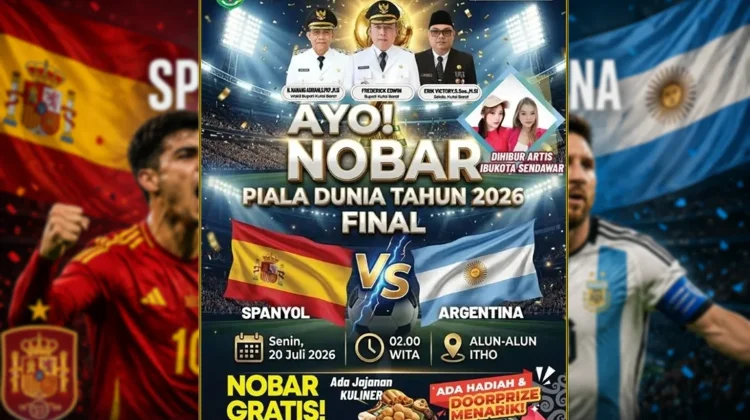 Bupati Ajak Warga Nobar Final Piala Dunia Bersama