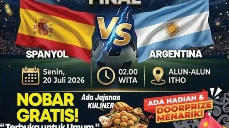 Nobar Final Piala Dunia di Kubar Libatkan UMKM dan Artis Lokal