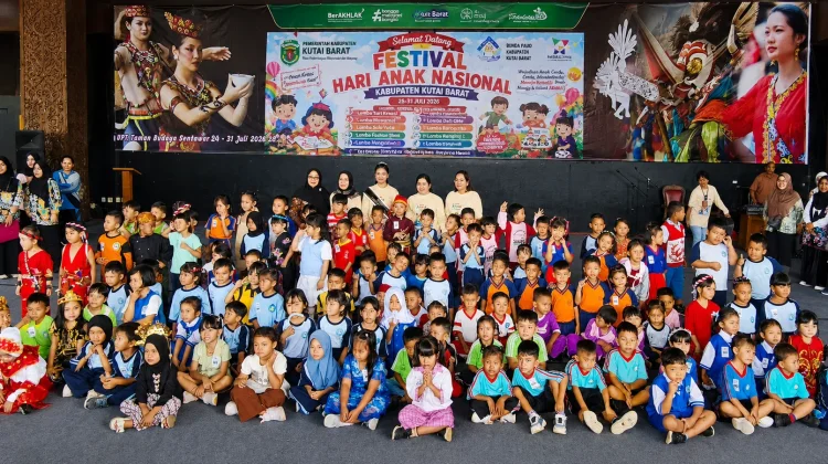 Gelar Festival Hari Anak Nasional, Disdikbud Kubar Libatkan 160 Anak PAUD