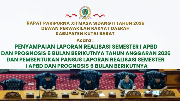 Serapan Belanja APBD Kutai Barat Semester I 2026 Baru 25 Persen