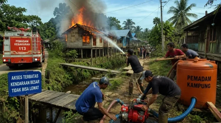 Akses Permukiman Jadi Tantangan Penanganan Kebakaran