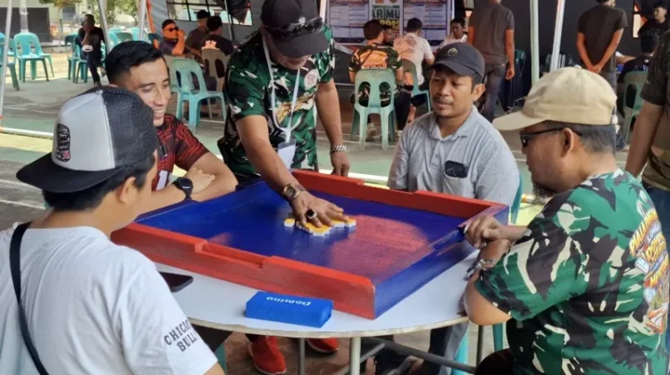 Kodim 0912 Kubar Perkenalkan Aturan ORADO lewat Turnamen Domino