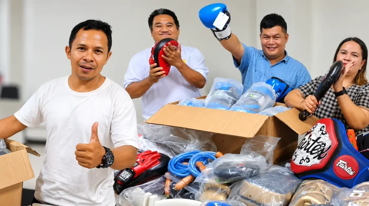 Muaythai Kubar Apresiasi Pemkab dan KONI usai Dapat Bantuan Alat Tanding