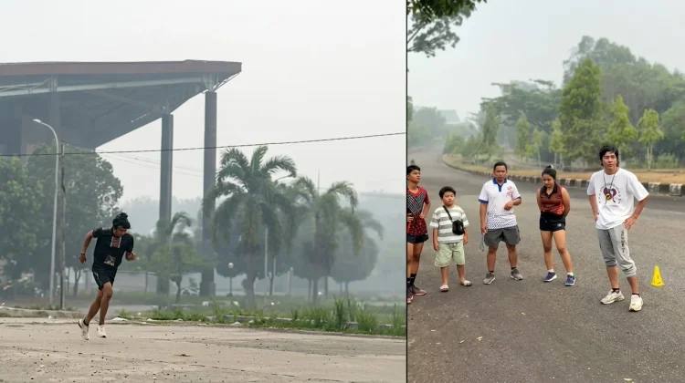 Kabut Asap Tak Halangi Semangat Atlet Kubar Jalani TC Porprov