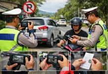 Satlantas Kutai Barat Terapkan Sistem ETLE Handheld dalam Patroli Rutin