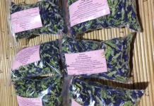 Bunga Telang dari Pekarangan Jadi Sumber Penghasilan Tambahan