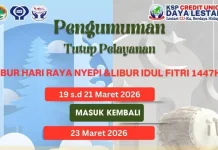 Libur Nyepi-Lebaran, CU Daya Lestari Arahkan Anggota Bayar lewat Aplikasi