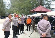 Kapolres PPU Tinjau Pos Pengamanan Arus Balik Lebaran
