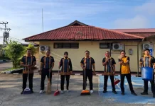 Polsek Loa Kulu Gelar Kerja Bakti Program Indonesia ASRI