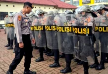 Antisipasi Potensi Demo, Polres Kubar Gelar Latihan Dalmas