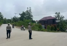 Satlantas Polres Mahulu Gelar Apel dan Pengaturan Lalu Lintas