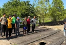 Polsek Kenohan Kukar Resmikan Jembatan Merah Putih Baru