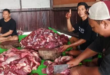 Masjid Al Muhajjirin Ujoh Bilang Gelar Pemotongan Hewan Kurban