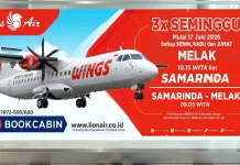 Wings Air Uji Coba Penerbangan Samarinda–Melak Tiga Kali Seminggu