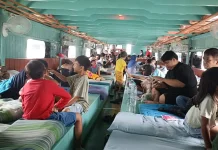 Libur Sekolah, Pelabuhan Melak Dipadati Penumpang Kapal Sungai