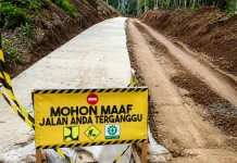 Jalan Depan RRI Sendawar Mulai Dibangun, Akses ke SMKN 2 Ditutup sementara