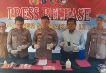 Polres Mahulu Ungkap Lima Kasus Narkotika pada Operasi Antik Mahakam 2026