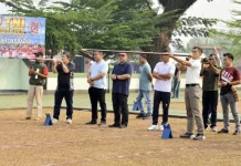 Lomba Menyumpit di Makodim 0912 Kubar Jaga Warisan Budaya Dayak