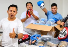 Muaythai Kubar Apresiasi Pemkab dan KONI usai Dapat Bantuan Alat Tanding