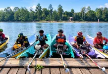 Balap Ketinting di Danau Kelumpang Berlangsung Sengit, Sejumlah Perahu Karam
