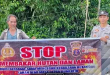 Polsek Muara Pahu Gencarkan Sosialisasi Pencegahan Karhutla