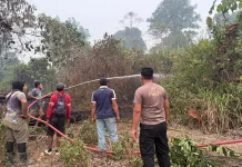 Tim Gabungan Padamkan Karhutla di Kampung Keay Kutai Barat