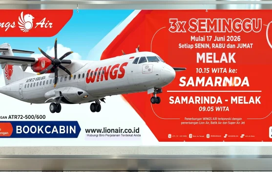 Wings Air Uji Coba Penerbangan Samarinda–Melak Tiga Kali Seminggu