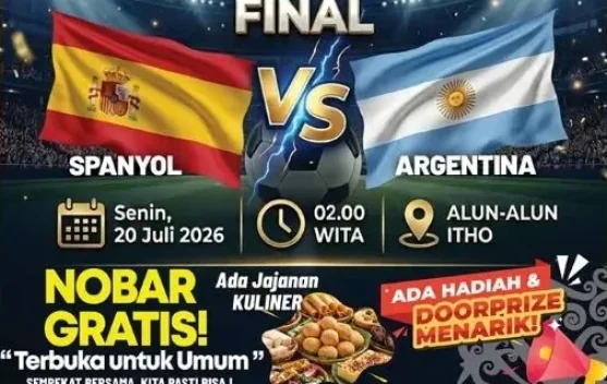 Nobar Final Piala Dunia di Kubar Libatkan UMKM dan Artis Lokal