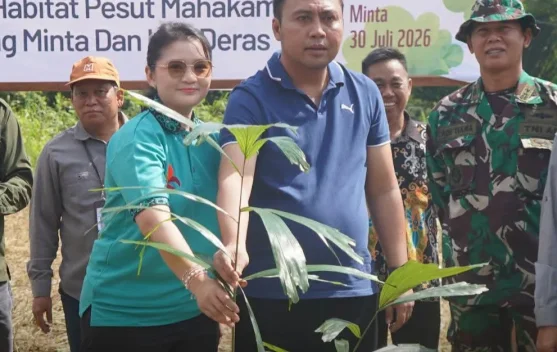 Peduli Pelestarian Pesut Mahakam,Pemkab Kubar Tanam Bibit Aren
