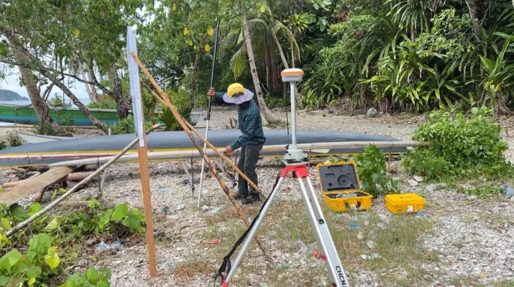 Pengukuran Lahan KNMP Matangkan Program Kampung Nelayan di Yapen